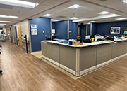 photo of front reception area in Salem VA's new private room ward